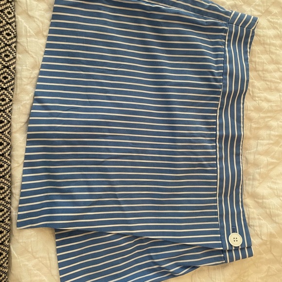 CLUB MONACO Blue & White Cotton Nautical Stripes Mini Skort, Size 4 - Picture 4 of 5